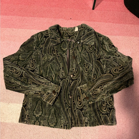 Caribbean Joe Paisley Blazer in Deep Green - Picture 1 of 5